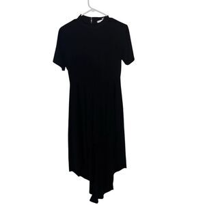 SimpleFun Women's Black T-Shirt Dress M Short Sleeve‎ Stretchy Casual